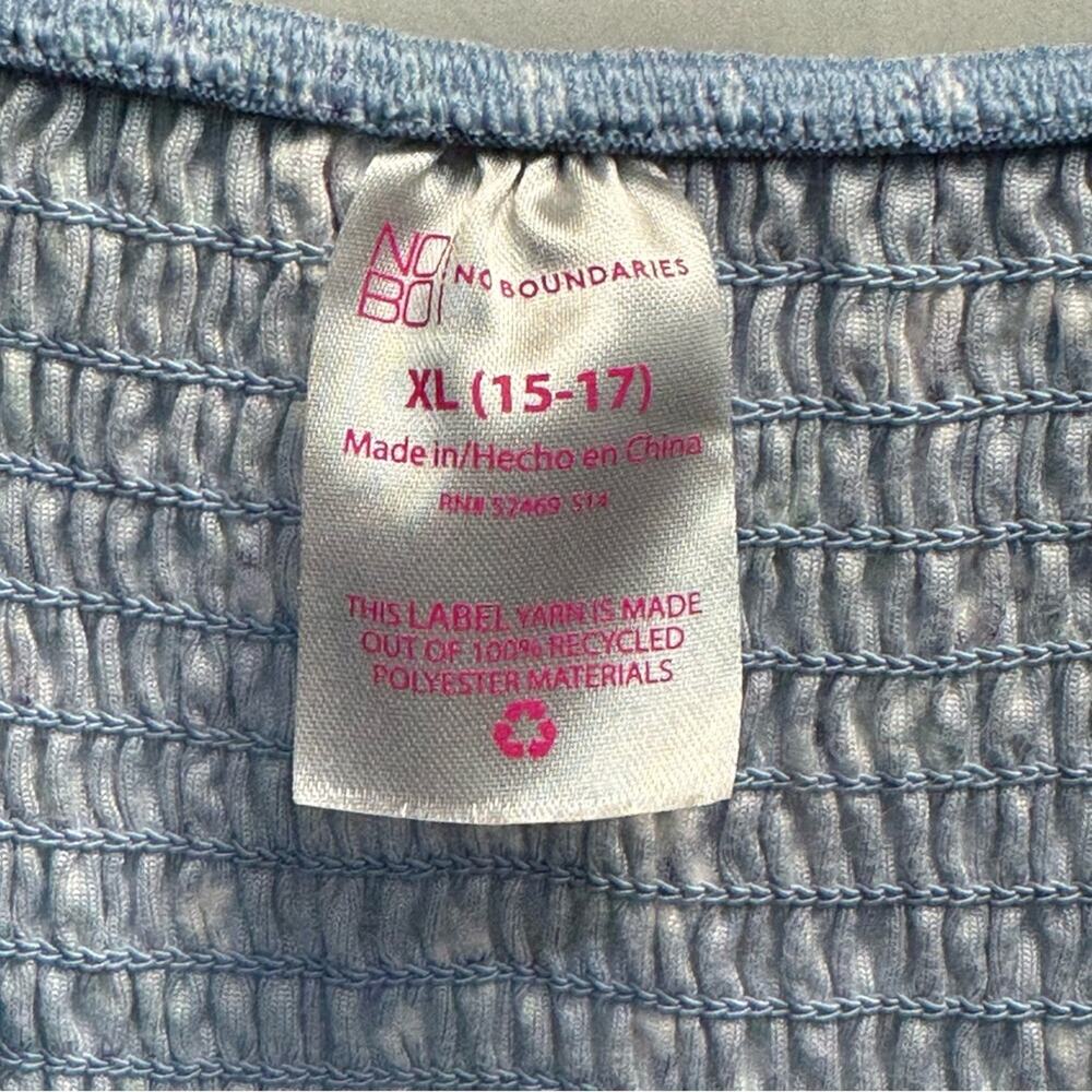 No boundaries women XL Blue Floral highlow SunDress feminine - Picture 6 of 8